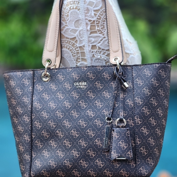 GUESS Brown And Black Women's Tote Bag - Picture 6 of 16